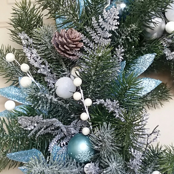 Frosty Everygreen Wreath by Wreathy Wonders - Picture 3 of 4